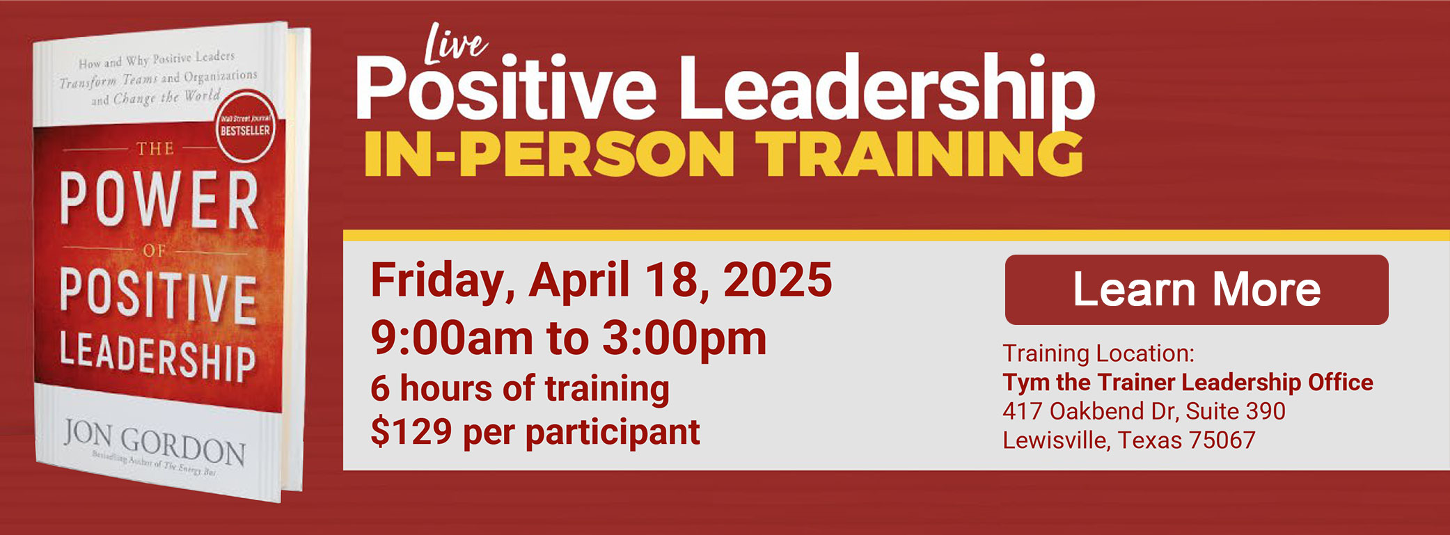 Power of Positive Leadership Training April 18, 2025